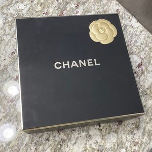 Chanel gift box with ribbon.  8x8x2.75